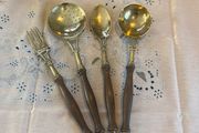 Vintage French Brass Country Utensil Set