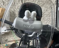 Thule child bike seat with windowscreen and handlebar