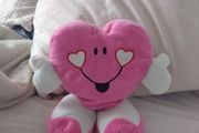 Heart plush toy pink