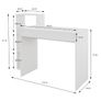 White Computer Desk Office Desk with Integrated Storage Shelves 110cm Image 2