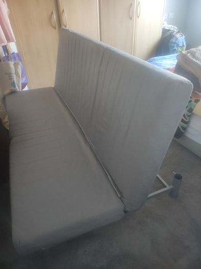 Grey click-clack sofa bed