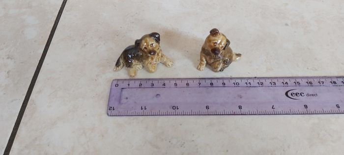 Vintage Ceramic Wade Whimsies Alsation Dogs