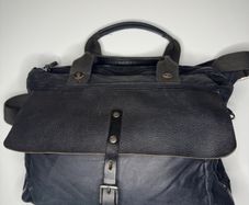 Ally Capellino Leather Wax Cotton Laptop Bag