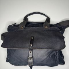 Ally Capellino Leather Wax Cotton Laptop Bag