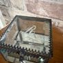 New bevelled glass, mirror and metal monogrammed R trinket box Image 2