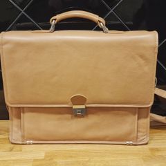 Tan Leather Briefcase/Laptop Bag