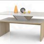 Rectangular White Oak Coffee Table With Shelf Image 8