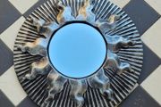 Vintage silver sunburst mirror