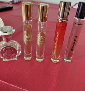 Selection of designer perfume travel sprays