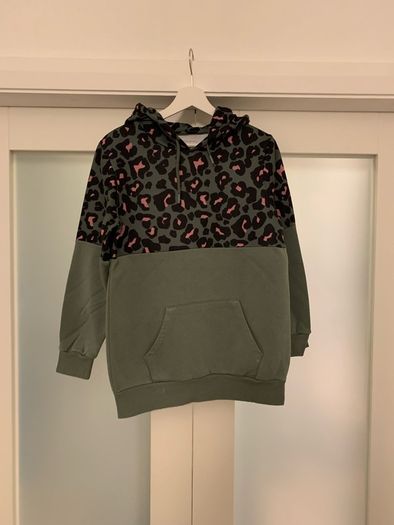 Next Khaki Green & Pink Womens Hoodie