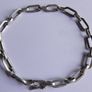 Vintage Sterling Silver Paperclip Chain Bracelet Features Elongated Rectangular Links and a Secure Box Clasp Closure. length 8" - 10,2g Image 4