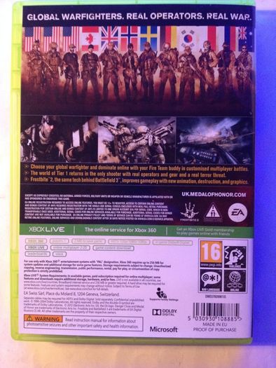 Medal Of Honor: Warfighter [2012] (Xbox 360 Game)