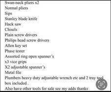 Over 300 mechanics tools and old school toolbox from the 1970s to 2000s