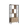 Bookcase with 4 open shelves oak brown-black Image 2