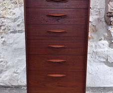 Vintage Mid-century Modern Austinsuite Teak Tallboy Chest Of Drawers