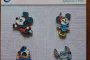 Disney Robot Mickey Stitch Minnie Donald Pin Set