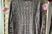 jumper long polo neck jumper cotton mix flex pink &amp; blue multi small Bnwot baloot brand