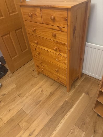 pine drawer unit