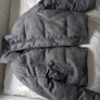 Grey Boxy Fit Check Funnel Neck Puffer Jacket Image 3