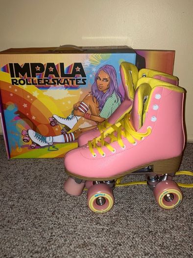 Impala Pink/yellow skates size uk 7
