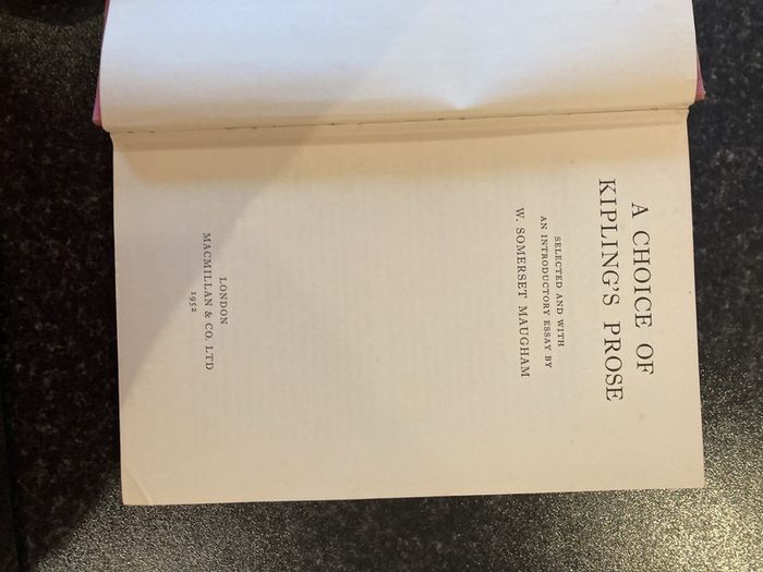 A Choice of Kipling's Prose by Somerset Maugham