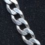 Vintage Hallmarked Sterling Silver Heavy Curb Chain 61cm 42.18g Image 2