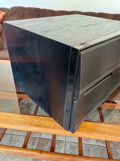 Vintage VHS VCR Cassette Holder Storage Case 40 Tapes Faux Wood Grain 1980 90s