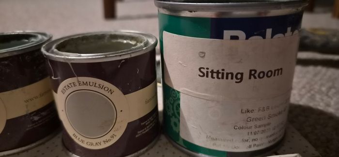 paint samples - greens