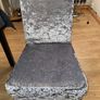 Grey chair cover crushed velvet 10 euro each or 6 for 50 euro Image 3