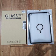 ipad 10.2 premium tempered screen protector x 2 and case suits ipad 9,8 and 7th generation