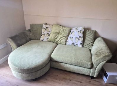 Sofa with Chaise Longue - Green