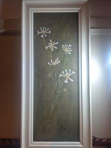 large  vintage botanical oil painting,Australian wildflowers
