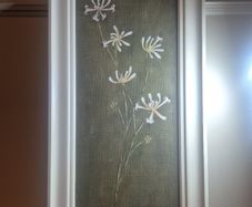 large  vintage botanical oil painting,Australian wildflowers