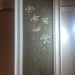 large  vintage botanical oil painting,Australian wildflowers