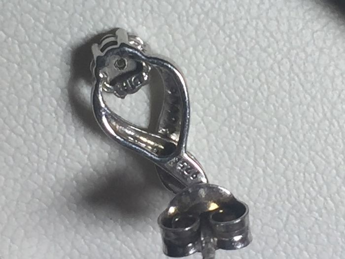 Diamond sterling silver set