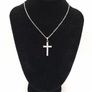 Sterling Silver CZ Cross On 925 Italian Chain Image 10