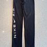 NIKE AIR Girls Black Leggings - Full Length- Size L Image 2
