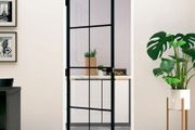 Interior Door Black 83x201.5 cm Tempered Glass&amp;Aluminium (multiple size)