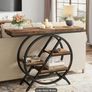 Console Table Round  with Geometric Design Image 2