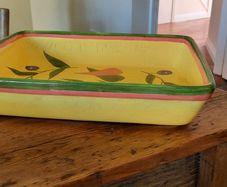 Laurie Gates Sonora collection yellow square serving bowl