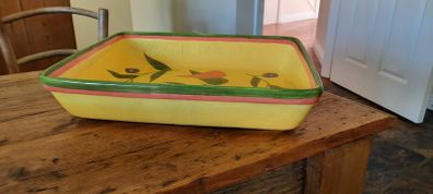 Laurie Gates Sonora collection yellow square serving bowl