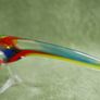 Vintage Murano Rooster Figurine, Miniature Blown Glass Sculptures, Glass Art. Image 4