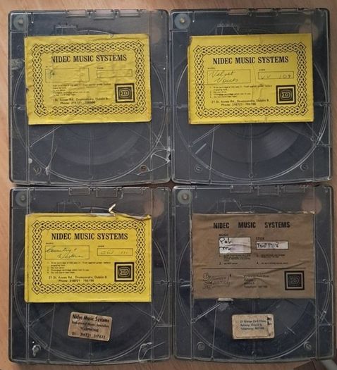 Rare Vintage Nidec Music Systems Cartridges Dublin Muzak Tapes Set of 4