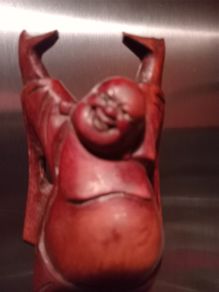 Antique Rosewood Buddha Sculpture
