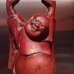 Antique Rosewood Buddha Sculpture