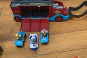 paw patrol truck with twins