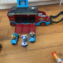 paw patrol truck with twins