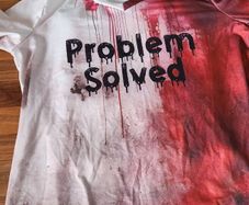 Problem Solved Halloween T-Shirt Horror Style
