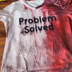 Problem Solved Halloween T-Shirt Horror Style