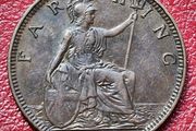 1926 George V Farthing coin